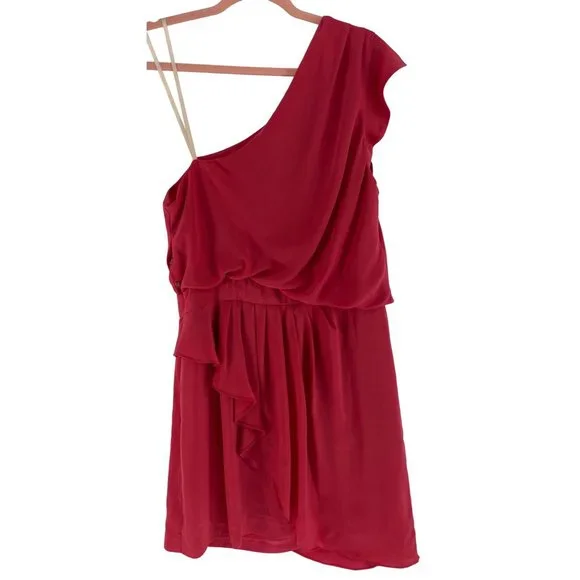 BCBGeneration Women's Off-The-Shoulder Ruffle Dress - Lightweight Georgette With Full Skirt
